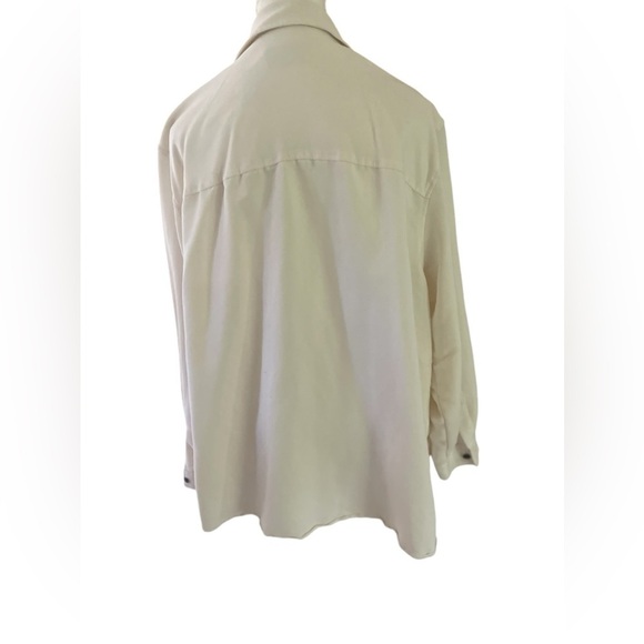 VILLAGER SPORT SIGNATURE Ivory Button Down Soft Blouse Size 2X - Picture 4 of 8